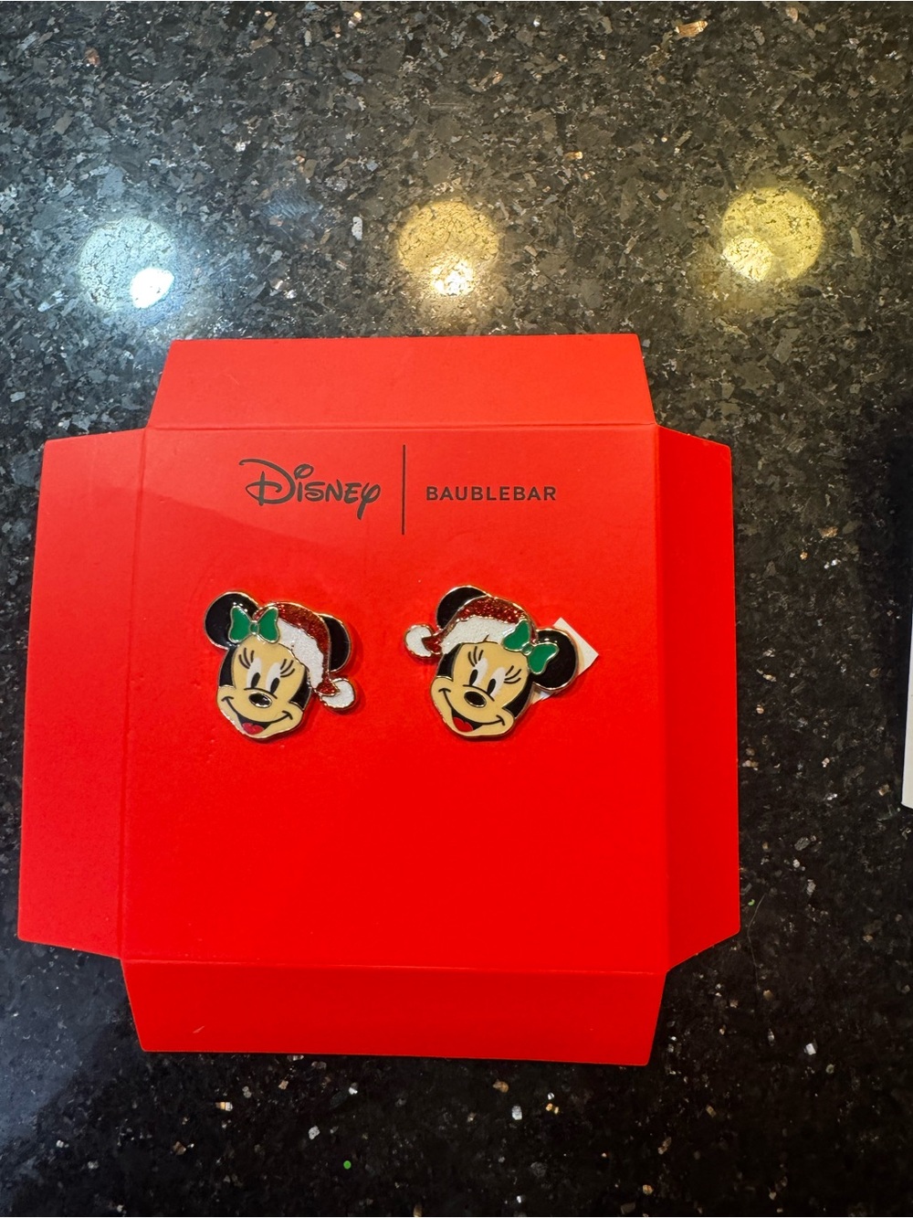 BaubleBar Red Green Disney Holiday Stud Earrings